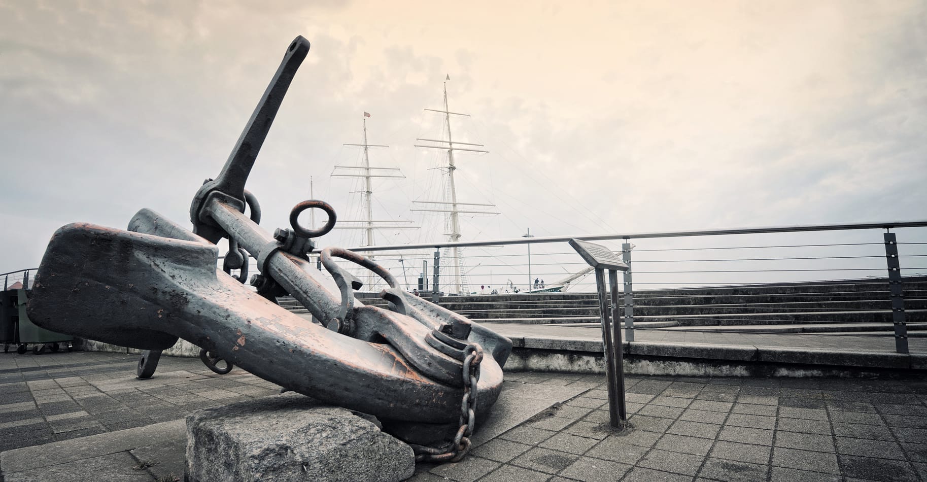 Anchor monument on Hanburg Harbor